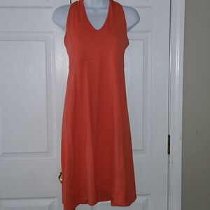 Patagonia salmon color halter dress  Sz M  Summer Flirty Fun